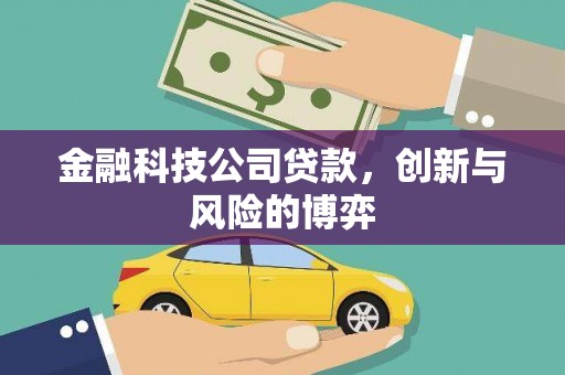 越城金融科技公司贷款，创新与风险的博弈