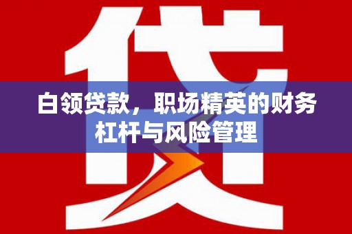 越城白领贷款，职场精英的财务杠杆与风险管理