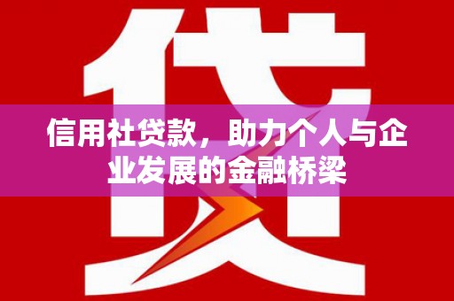 越城信用社贷款，助力个人与企业发展的金融桥梁