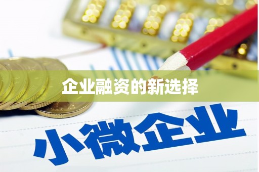 越城企业融资的新选择