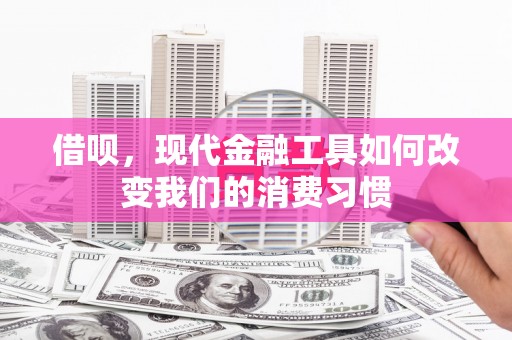 越城借呗，现代金融工具如何改变我们的消费习惯