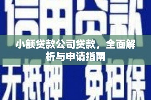 越城小额贷款公司贷款，全面解析与申请指南