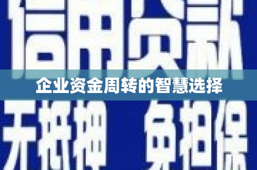 越城企业资金周转的智慧选择