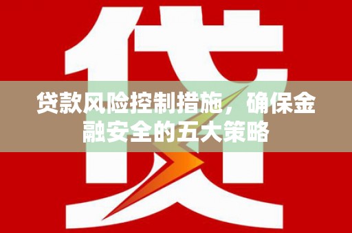 越城贷款风险控制措施，确保金融安全的五大策略
