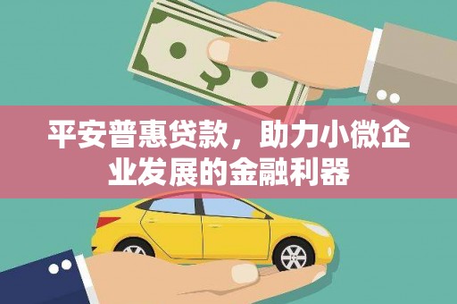 越城平安普惠贷款，助力小微企业发展的金融利器