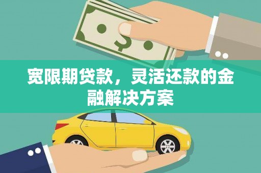 越城宽限期贷款，灵活还款的金融解决方案