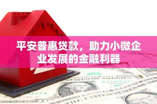 越城平安普惠贷款，助力小微企业发展的金融利器