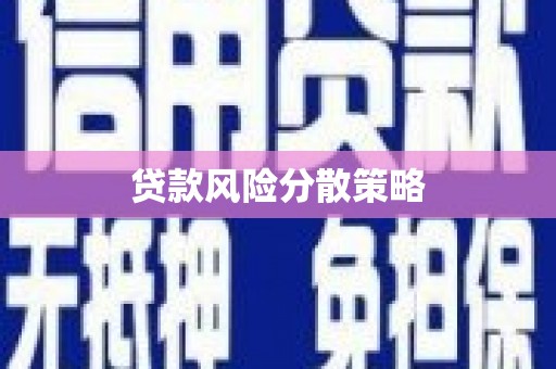 越城贷款风险分散策略