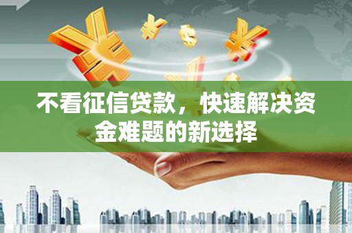 越城不看征信贷款，快速解决资金难题的新选择