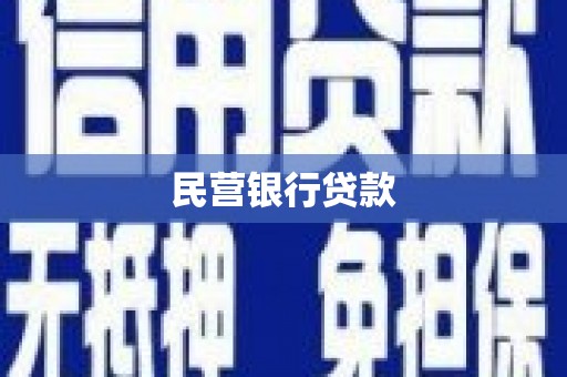 越城民营银行贷款