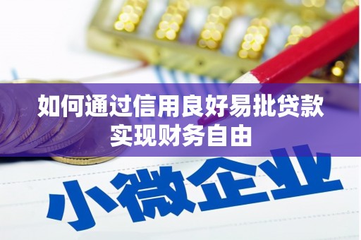 越城如何通过信用良好易批贷款实现财务自由