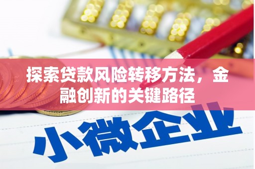 越城探索贷款风险转移方法，金融创新的关键路径