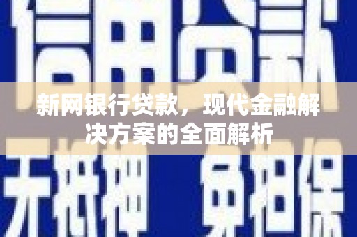 越城新网银行贷款，现代金融解决方案的全面解析