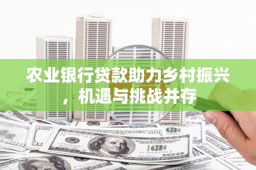 越城农业银行贷款助力乡村振兴，机遇与挑战并存