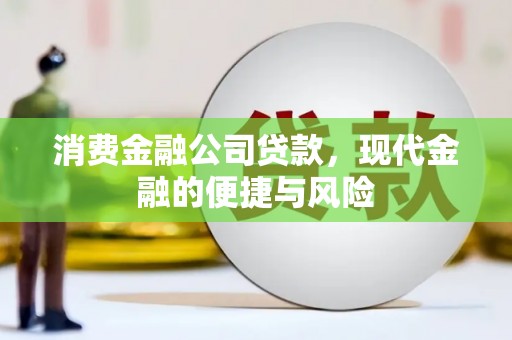 越城消费金融公司贷款，现代金融的便捷与风险