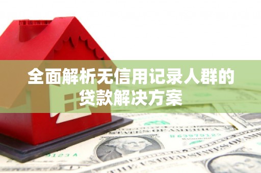 越城全面解析无信用记录人群的贷款解决方案