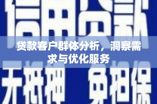 越城贷款客户群体分析，洞察需求与优化服务